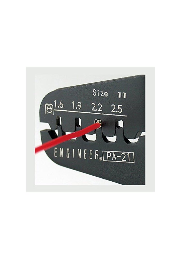 ENGINEER PA-21 Open-Barrel Crimping Pliers for Molex Mini-Fit Jr. and Long Wing Insulation Barrels - 175 mm, Orange - Image 2